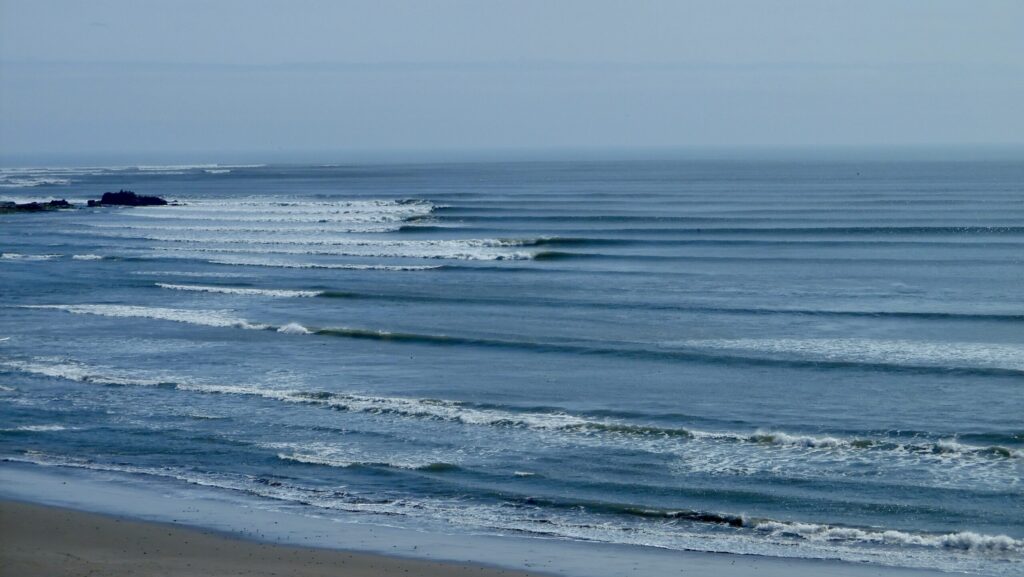 The long left-hand waves of Chicama surf with wave after wave peeling perfectly in Peru surf