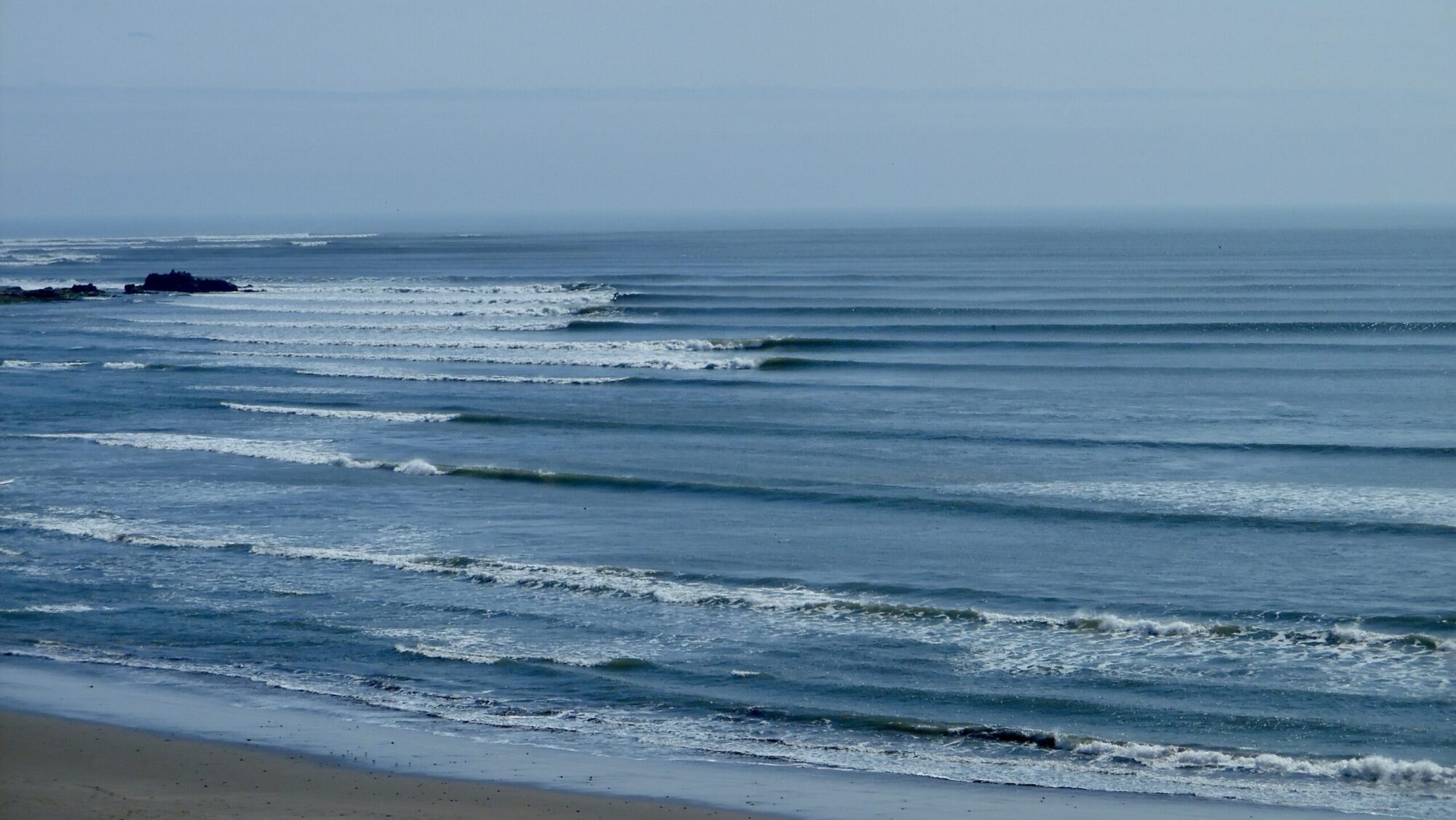 The long left-hand waves of Chicama surf with wave after wave peeling perfectly in Peru surf