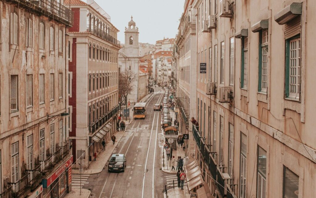 View from an apartment in Lisbon, Portugal