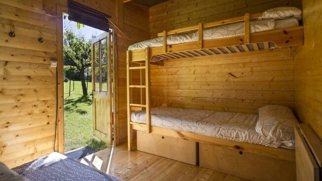 Bunk beds and room of Bio Surf Camp in Suances Surf