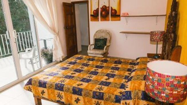Double bed at Wild Mex Surf and Adventure surf camp in Sayulita