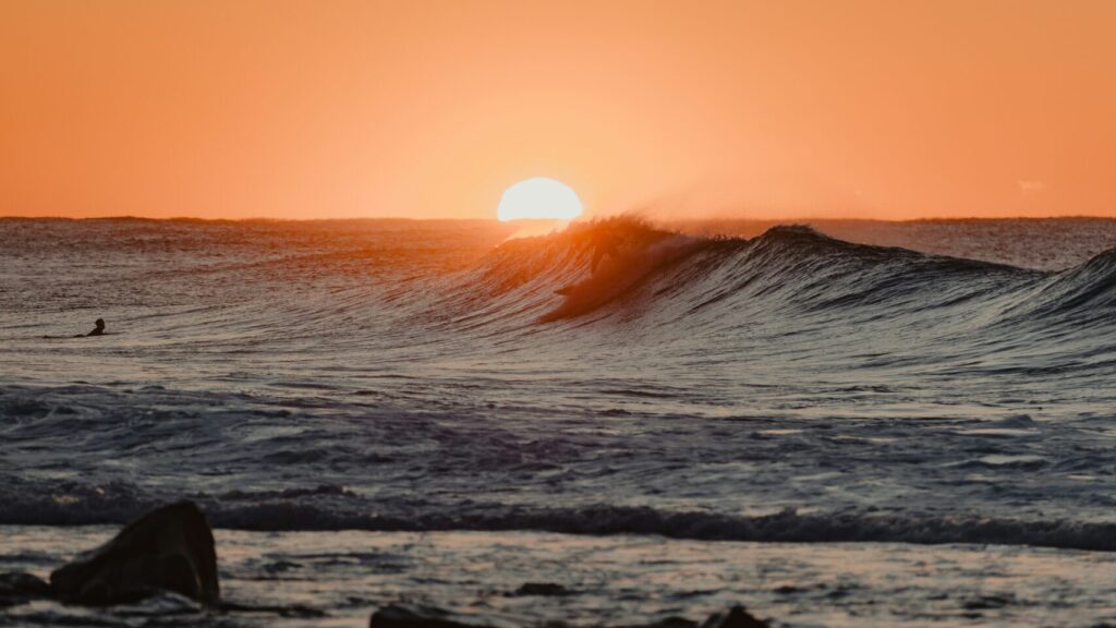 Ayampe surf with sunset
