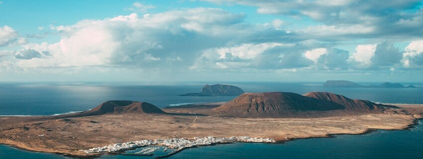 Drone view of Canary Islands