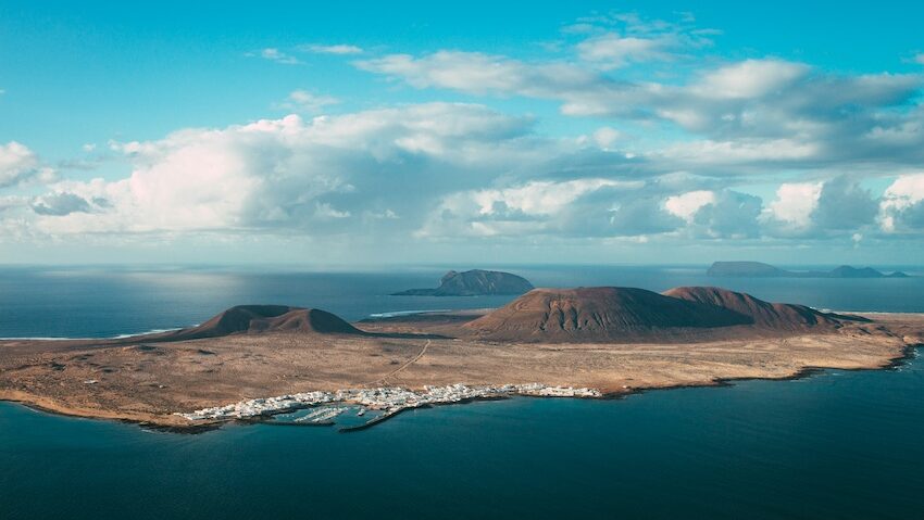 Drone view of Canary Islands