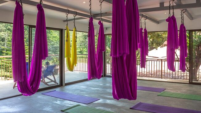 yoga equipment and mats at la botella surf camp Tamarindo Costa Rica
