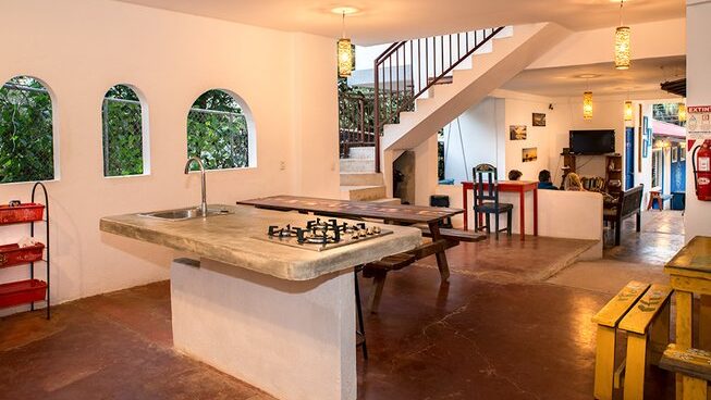 Inside of the accomodation la botella surf camp Tamarindo Costa Rica