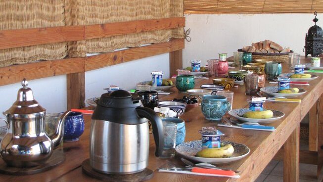 Accommodation and food of Surf & Travel Camp Morocco at a Taghazout surf and yoga retreat