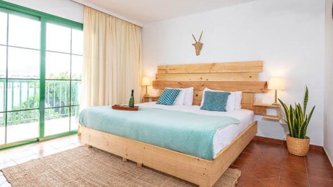 A Bed and accommodation at Surfescape Fuerteventura in an all inclusive surf camp Canary Islands