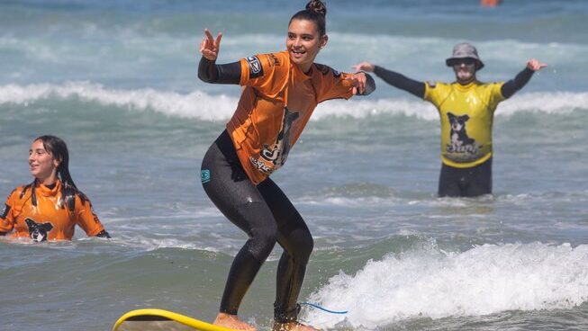 A Surfer learning at Portugal Surf Camp Algarve Beginner