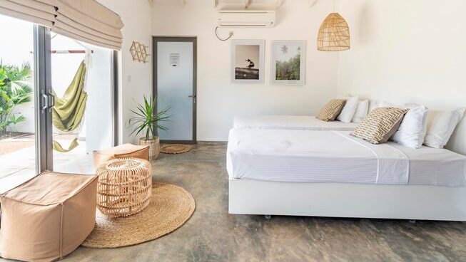 Accommodation at Global Surf Lodge Kabalana surf camp in Sri Lanka