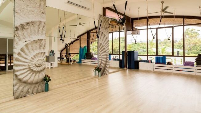 yoga studio at Holis Spa and Wellness Center surf camp in Manuel Antonio
