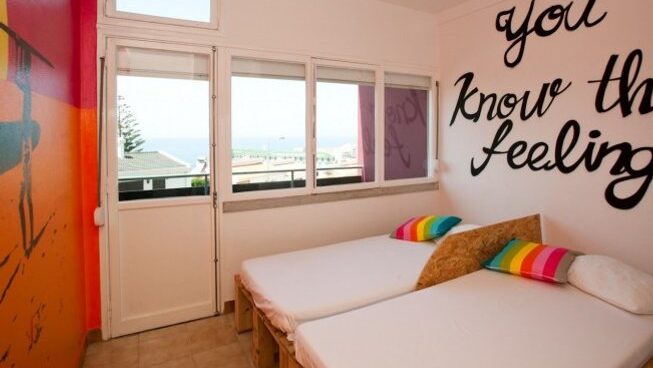 beds at Hostel & Surfcamp 55 in Ericeira