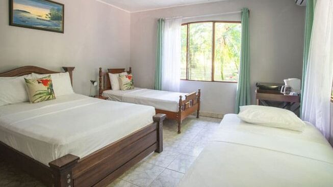 Accommodation and bed at Shambala Retreats surf camp Nosara, Costa Rica