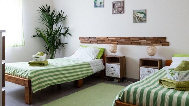 accommodation and beds at Surfcamp 360 surf camp