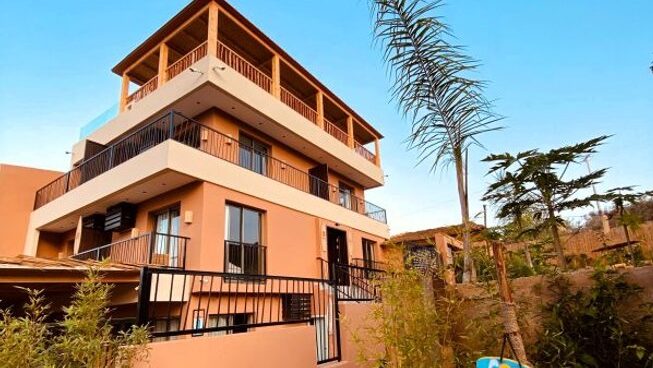 View of accommodation at Harmony Surf Lodge in Taghazout