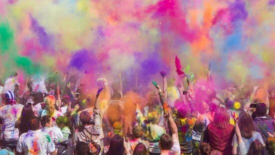 Street Party Festival with lots of colour