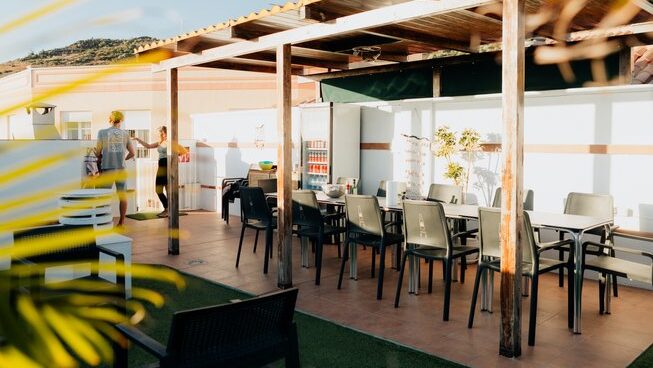 Deck and accommodation of Endless Summer Vibes surf camp