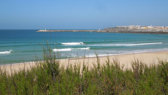 Surf beach in Peniche with Shark's Lodge surf camp