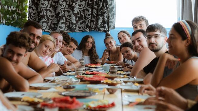 social dinner at Anamar Surf Morocco