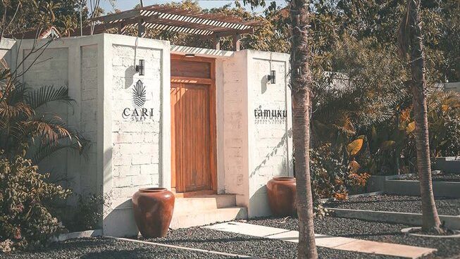 Front entrance of CARI Surf Camp Bali