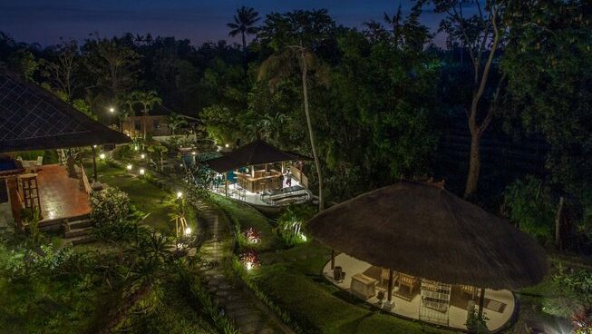 Mondo Surf & Lifestyle Village at night