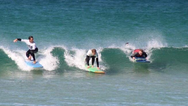 learner surfers with Tai Chi Fuerteventura Wellbeing Retreat