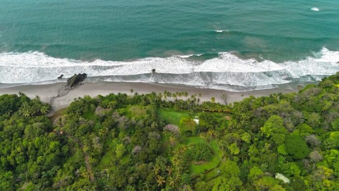 Costa Rica surf and forest from above when I planned Costa Rica 2 Week Surf Itinerary