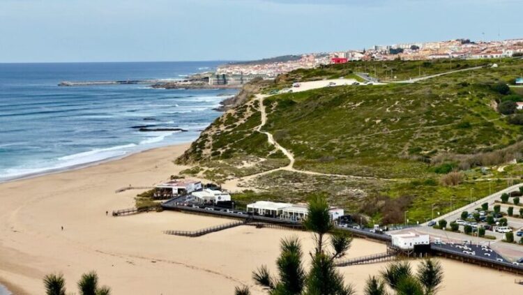 Foz do Lizandro taken from a drone with Ericeira in background