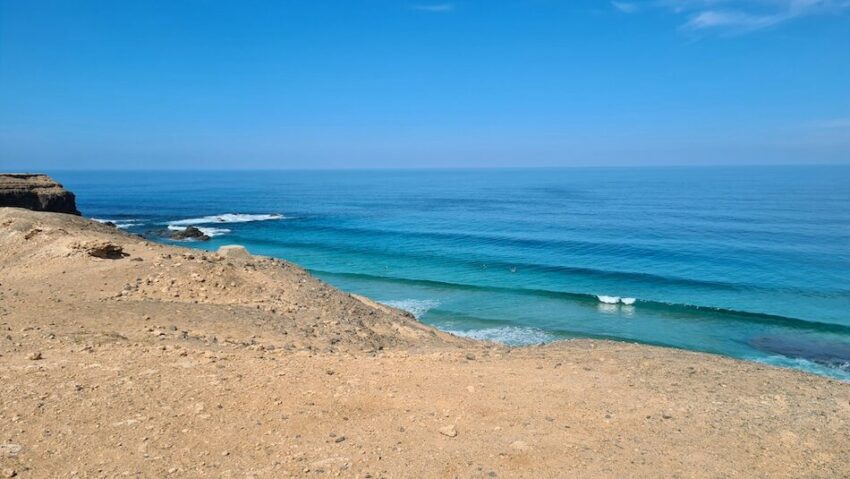 Surf in Fuerteventura Canary Islands with blue skies