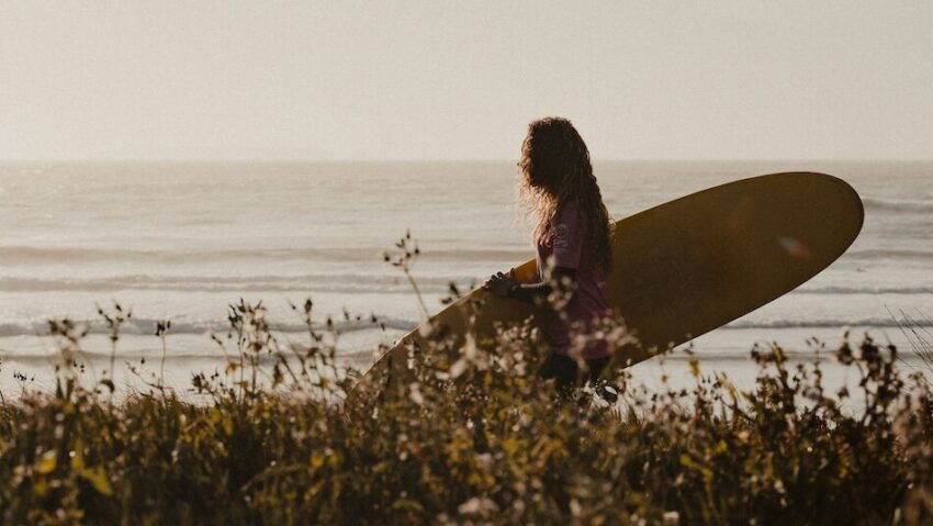 a surfer with a surfboard
