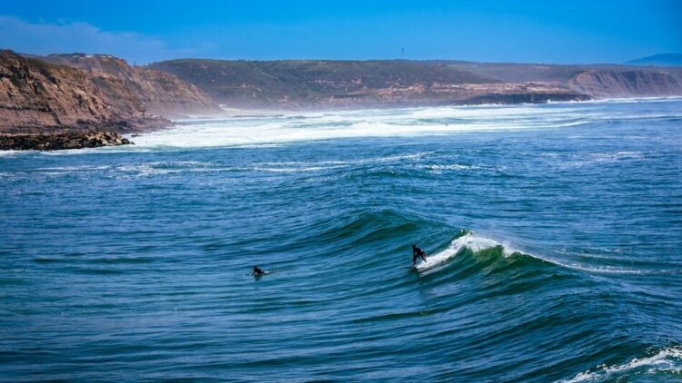 surfer on a wave in Ericeira