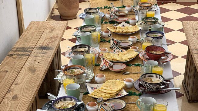 breakfast at Sunny Wave Taghazout
