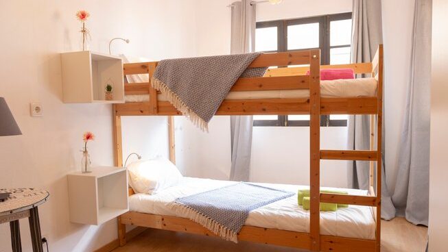 bunk beds at Marias Hostel & Surf