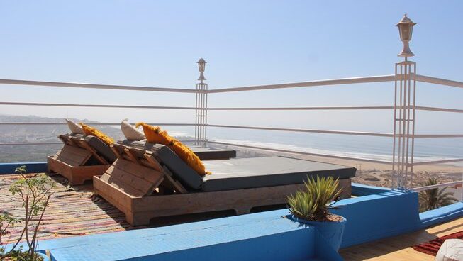 relaxing spot at Easy Surf Maroc in Tamraght